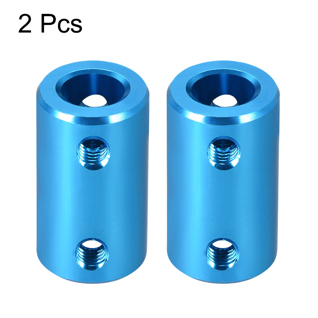 uxcell Uxcell Shaft Coupling 8mm to 8mm L25xD14 Rigid Stepper Motor Wheel Coupler Connect Blue 2 PCS