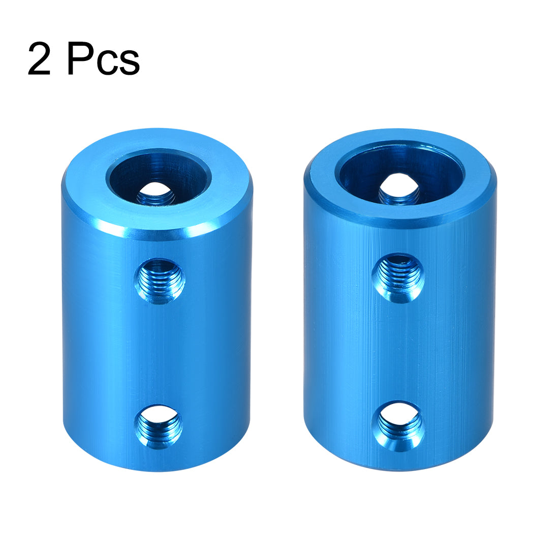 uxcell Uxcell Shaft Coupling 8mm to 10mm Bore L25xD16 Robot Motor Wheel Rigid Coupler Connector Blue 2 PCS