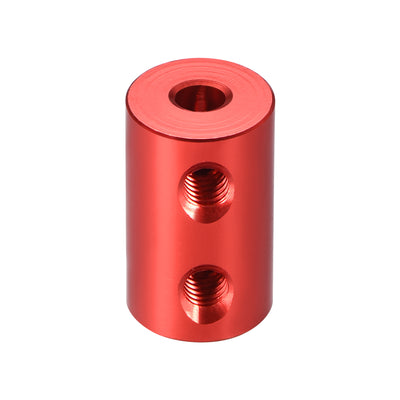 Harfington Uxcell Shaft Coupling 4mm to 5mm Bore L20xD12 Robot Motor Wheel Rigid Coupler Connector Red