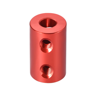 Harfington Uxcell Shaft Coupling 5mm to 6mm Bore L20xD12 Robot Motor Wheel Rigid Coupler Connector Red