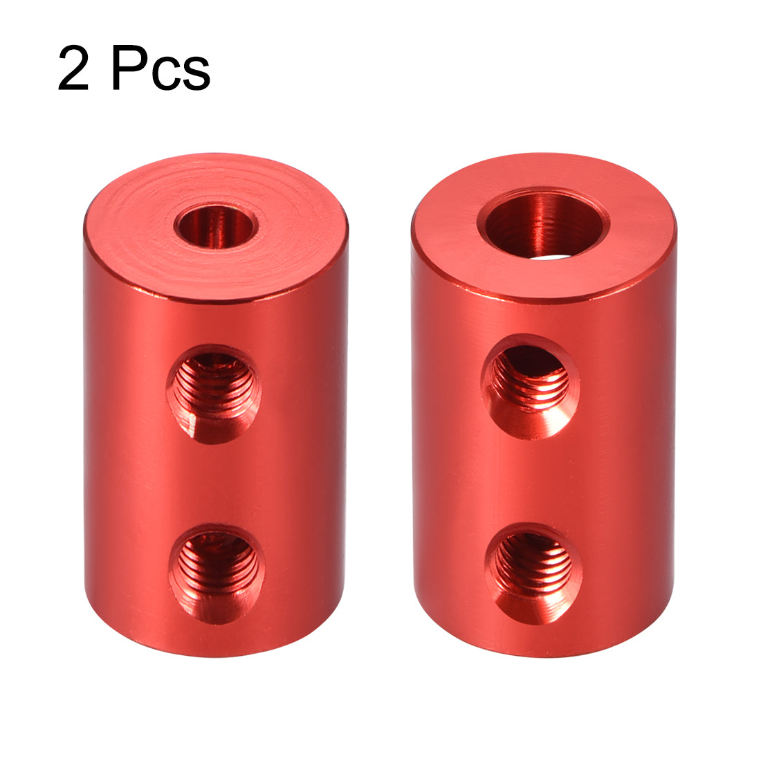 uxcell Uxcell Shaft Coupling 3.17mm to 5mm Bore L20xD12 Robot Motor Wheel Rigid Coupler Connector Red 2PCS