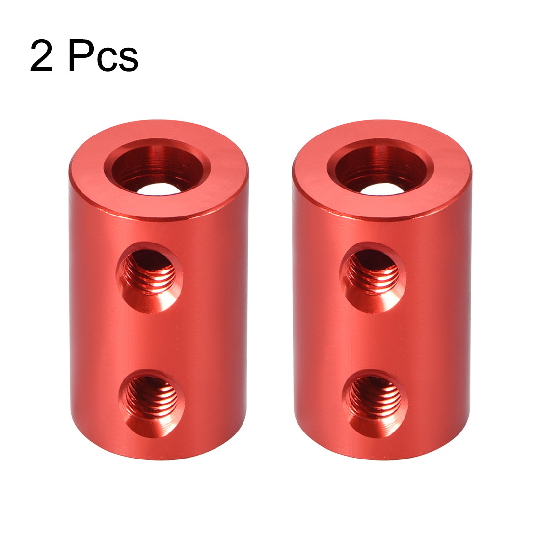 uxcell Uxcell Shaft Coupling 6mm to 6mm Bore L20xD12 Robot Motor Wheel Rigid Coupler Connector Red 2 PCS