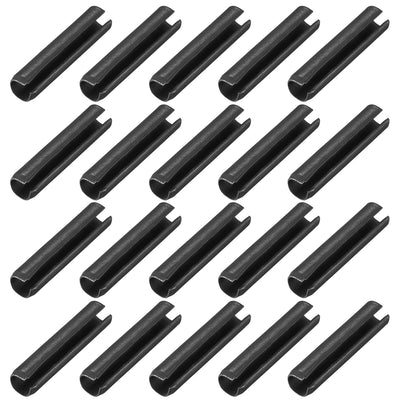 Harfington Uxcell 3.3mm x 14mm Dowel Pin Carbon Steel Split Spring Roll Shelf Support Pin Fasten Hardware Black 20 Pcs