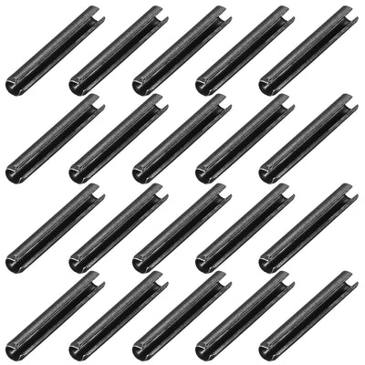 Harfington Uxcell 3.3mm x 20mm Dowel Pin Carbon Steel Split Spring Roll Shelf Support Pin Fasten Hardware Black 20 Pcs