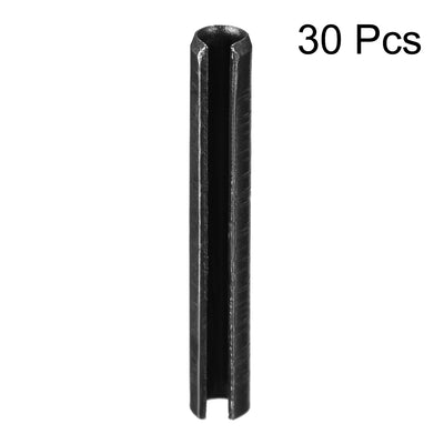 Harfington Uxcell 3.3mm x 22mm Dowel Pin Carbon Steel Split Spring Roll Shelf Support Pin Fasten Hardware Black 30 Pcs
