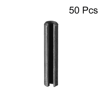 Harfington Uxcell 1.7mm x 8mm Dowel Pin Carbon Steel Split Spring Roll Shelf Support Pin Fasten Hardware Black 50 Pcs