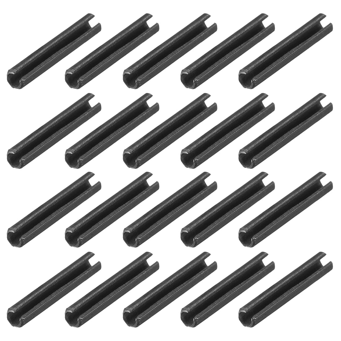 uxcell Uxcell 1.7mm x 10mm Dowel Pin Carbon Steel Split Spring Roll Shelf Support Pin Fasten Hardware Black 20 Pcs