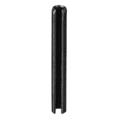 Harfington Uxcell 3.3mm x 25mm Dowel Pin Carbon Steel Split Spring Roll Shelf Support Pin Fasten Hardware Black 20 Pcs