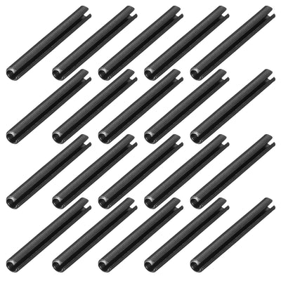 Harfington Uxcell 2.3mm x 18mm Dowel Pin Carbon Steel Split Spring Roll Shelf Support Pin Fasten Hardware Black 20 Pcs