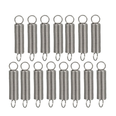 Harfington Uxcell Extended Tension Spring Wire Diameter 0.02", OD 0.2", Free Length 0.98" 15pcs