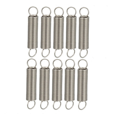 Harfington Uxcell Extended Tension Spring Wire Diameter 0.02", OD 0.2", Free Length 0.98" 10pcs