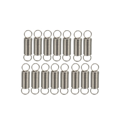 Harfington Uxcell Extended Tension Spring Wire Diameter 0.016", OD 0.16", Free Length 0.59" 15pcs