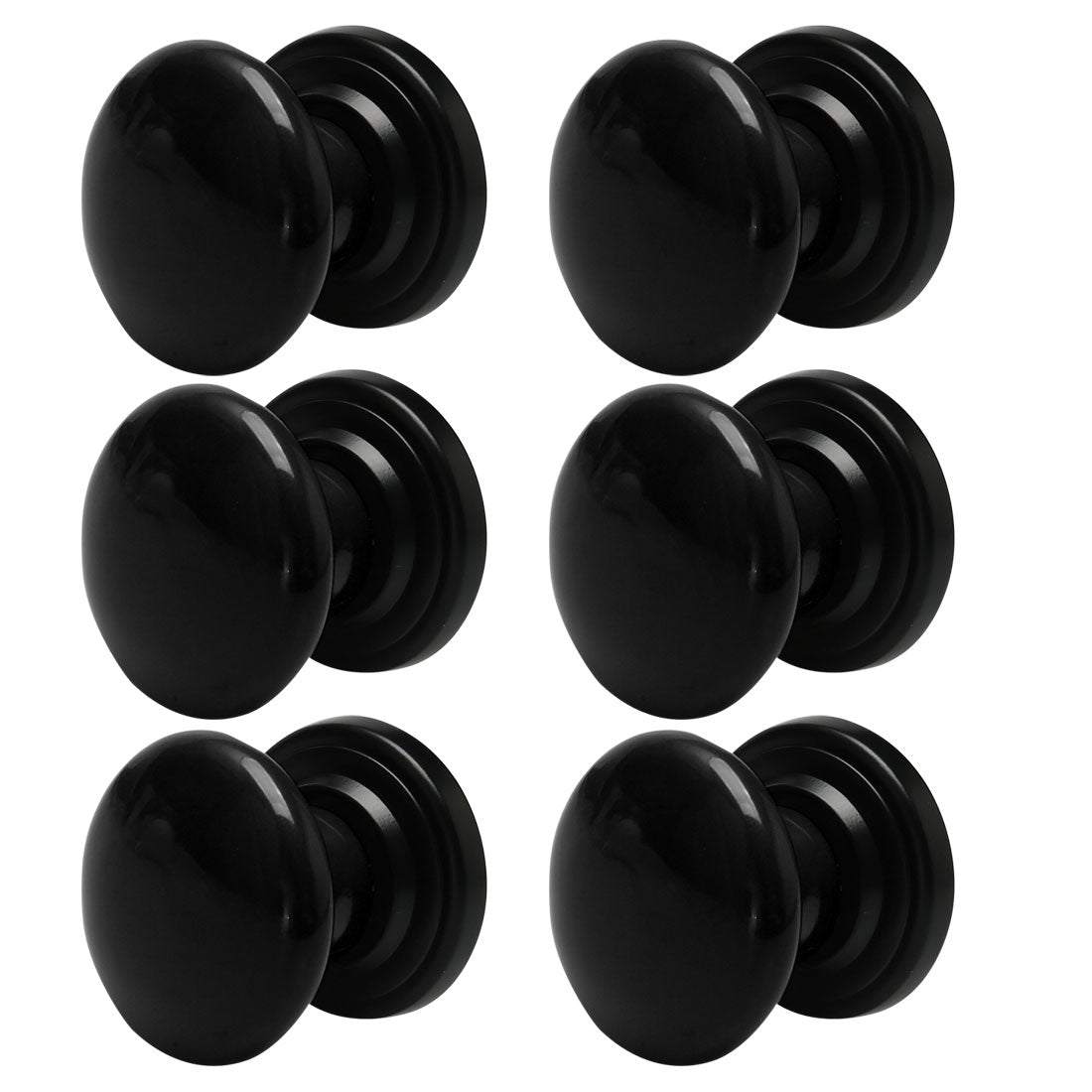 uxcell Uxcell Ceramic Vintage Knobs Drawer Round Pull Cabinet Wardrobe Dresser Door 6pcs Black