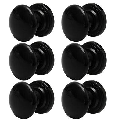 Harfington Uxcell Ceramic Vintage Knobs Drawer Round Pull Cabinet Wardrobe Dresser Door 6pcs Black