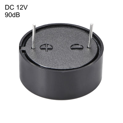 Harfington Uxcell 2 Pcs DC 12V Active Electronic Buzzer Alarm Beeper Continuous Sound 90dB Speaker 2 Terminals