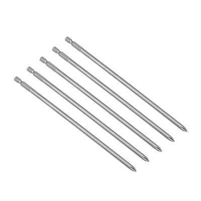 Harfington Uxcell 5Pcs 1/4-Inch Hex Shank 200mm Length Phillips 6PH2 Magnetic Screw Driver S2 Screwdriver Bits