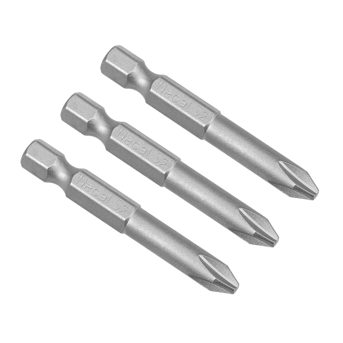 uxcell Uxcell 3 Pcs 6mm PH2 Magnetic Phillips Screwdriver Bits, 1/4 Inch Hex Shank 2-inch Length S2 Power Tool