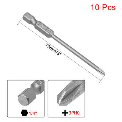 Harfington Uxcell Magnetic Phillips Screwdriver Bits, Hex Shank S2 Power Tool Kit