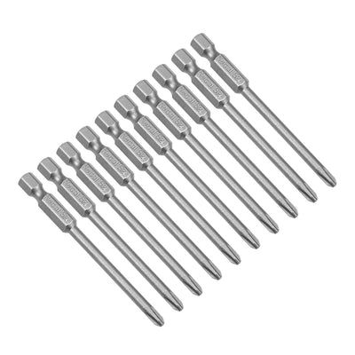 Harfington Uxcell 10Pcs 1/4-Inch Hex Shank 75mm Length Phillips 4PH2 Magnetic Screw Driver S2 Screwdriver Bits