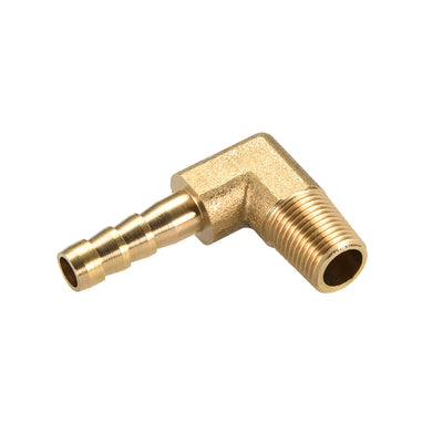 Harfington Uxcell Brass Barb Hose Fitting 90 Degree Elbow 6mm Barbed x 1/8 PT Male Pipe