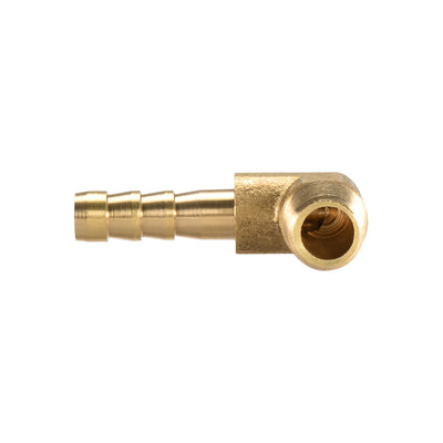 Harfington Uxcell Brass Barb Hose Fitting 90 Degree Elbow 6mm Barbed x 1/8 PT Male Pipe