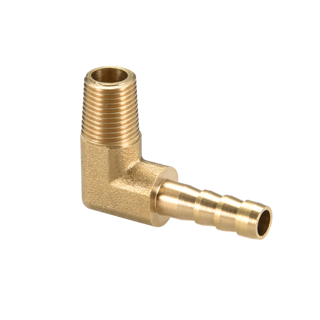 uxcell Uxcell Brass Barb Hose Fitting 90 Degree Elbow 6mm Barbed x 1/8 PT Male Pipe