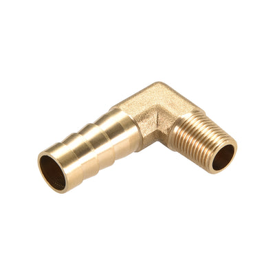 Harfington Uxcell Brass Barb Hose Fitting 90 Degree Elbow 10mm Barbed x 1/8 PT Male Pipe