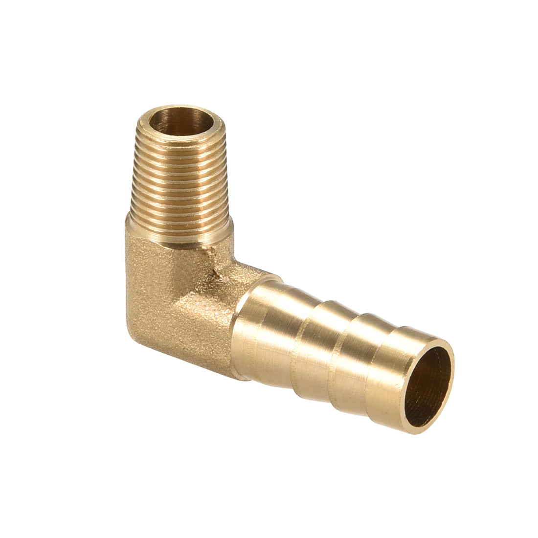 uxcell Uxcell Brass Barb Hose Fitting 90 Degree Elbow 10mm Barbed x 1/8 PT Male Pipe