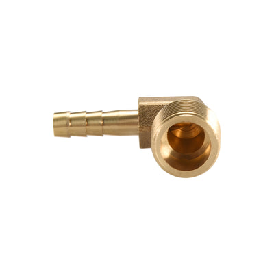 Harfington Uxcell Brass Barb Hose Fitting 90 Degree Elbow 6mm Barbed x 3/8 PT Male Pipe 3pcs