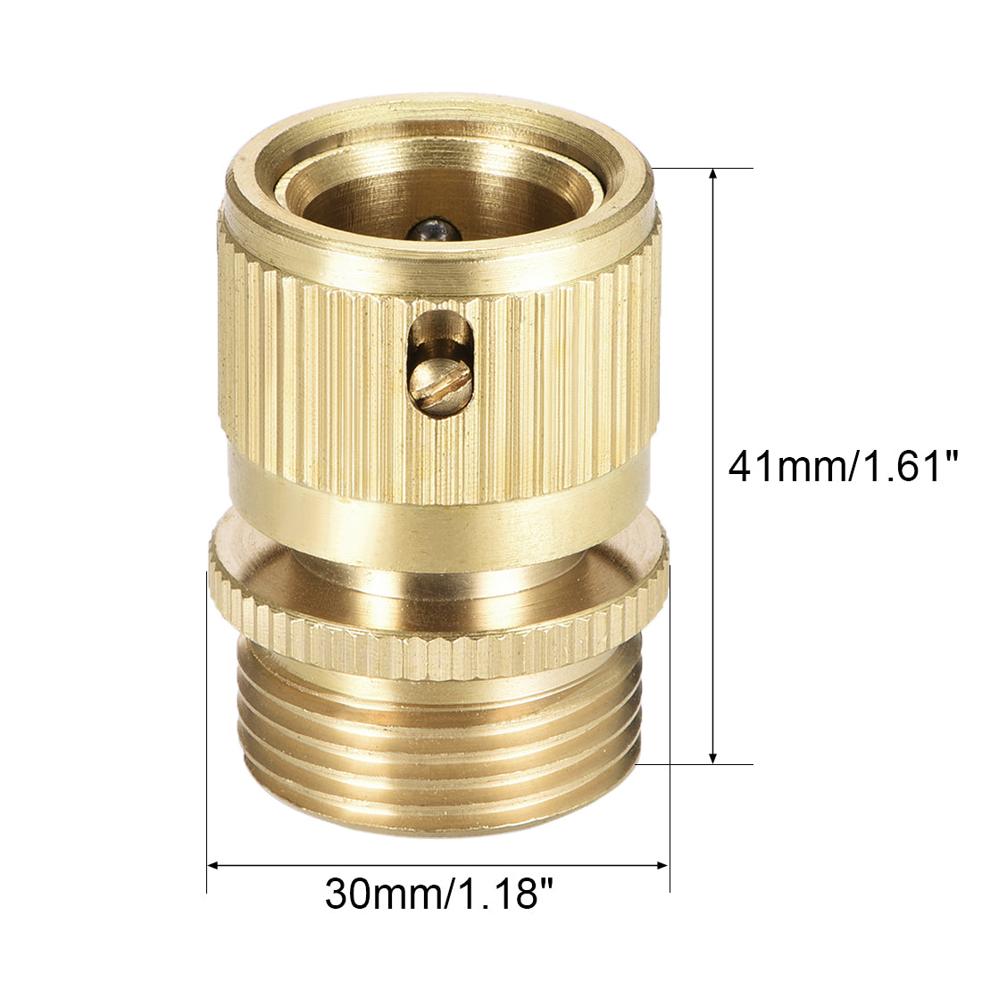 uxcell Uxcell 2stk. G Stecker Messing Schnellkupplung Adapter Garten Schlauch Wasserhahn 3/4"