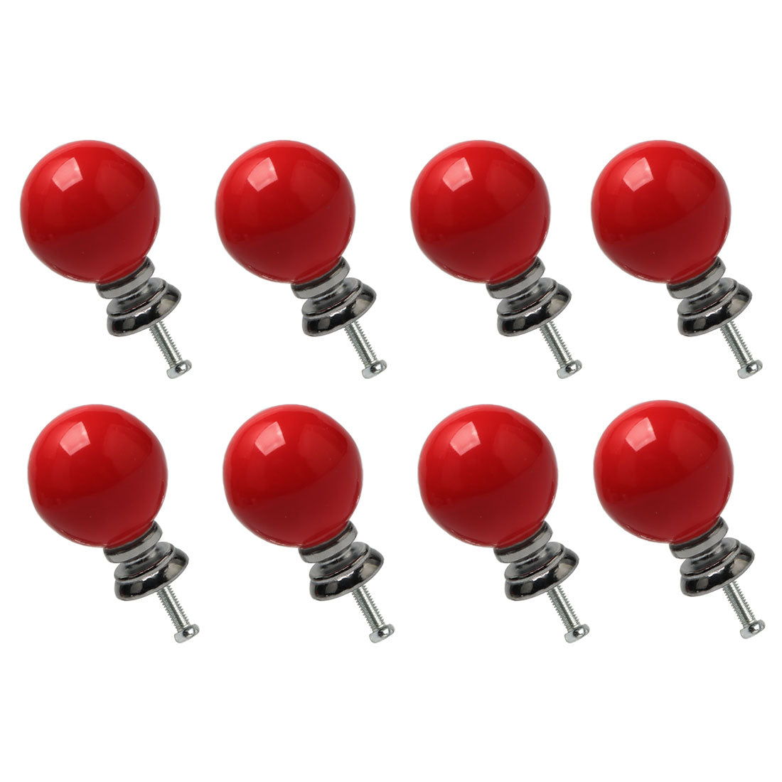 uxcell Uxcell Ceramic Vintage Knobs Dresser Pull Handle Cupboard Wardrobe Cabinet 8pcs Red