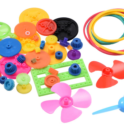 Harfington Uxcell 56 Pcs Plastic Gear Package Kit DIY Gear Assortment accessories set