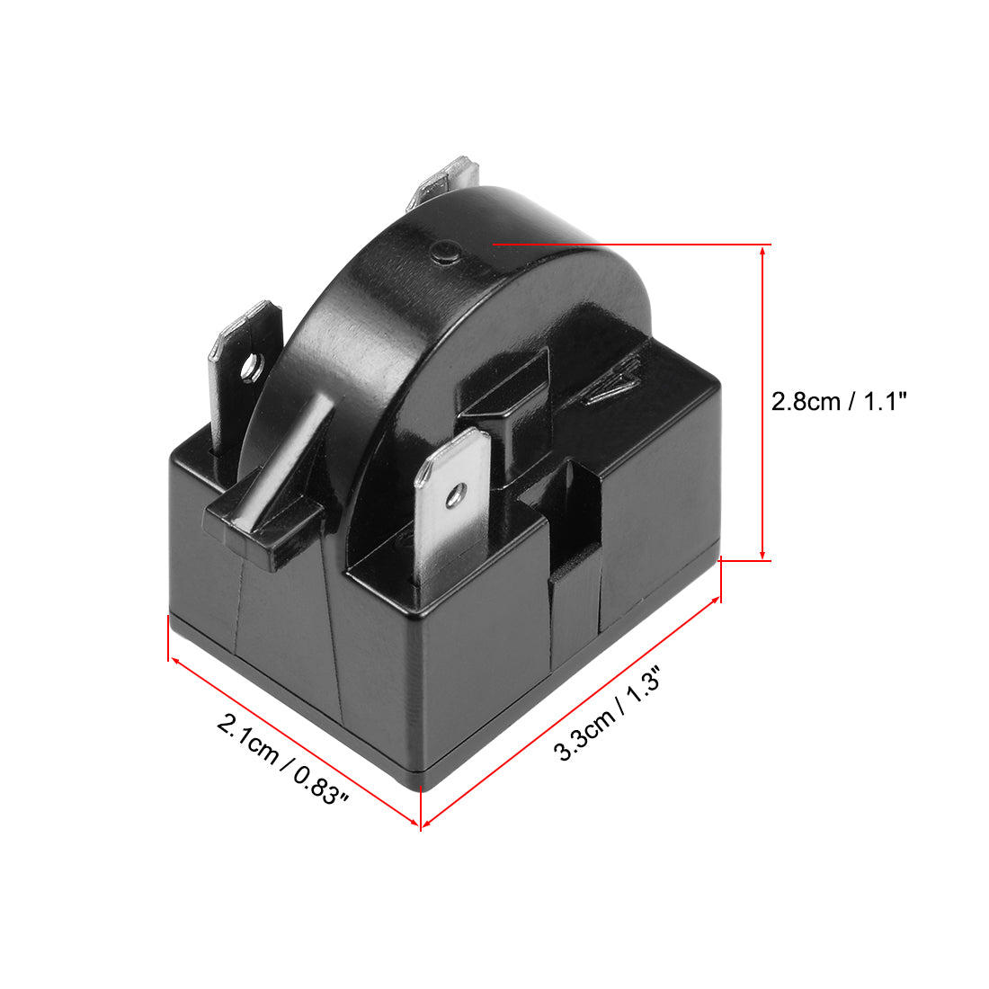 uxcell Uxcell 15 Ohm 3 Pin Kühlschrank PTC Starter Relais Accessiorie Plastik Schwarz