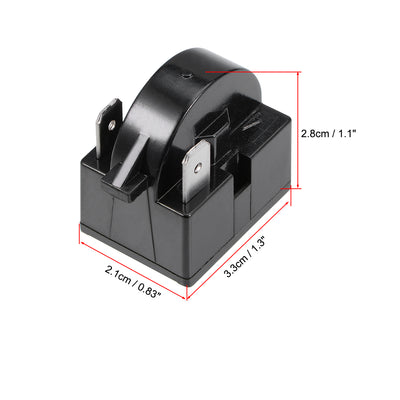 Harfington Uxcell 5 stk. 12 Ohm 2 Pin Kühlschrank PTC Starter Relais Küche Zubehör Plastik