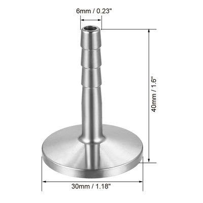 Harfington Uxcell Clamp Hose Adapter 1.181" Flange to 7/9" Hose Barb Fitting