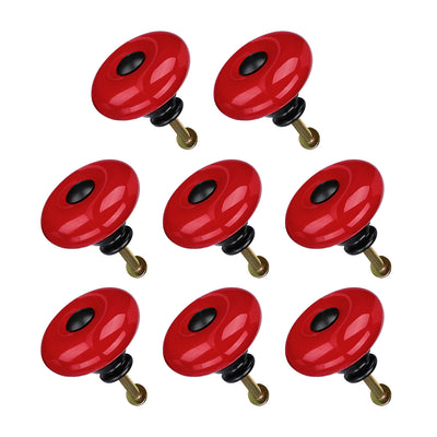 uxcell Uxcell Ceramic Knob Handle Wood Dresser Wardrobe Cabinet Accessory 32mm Dia 8pcs Red