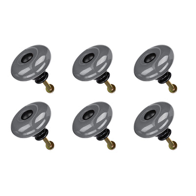 Harfington Uxcell Ceramic Knob Handle Wood Dresser Wardrobe Cabinet Accessory 32mm Dia 6pcs Gray