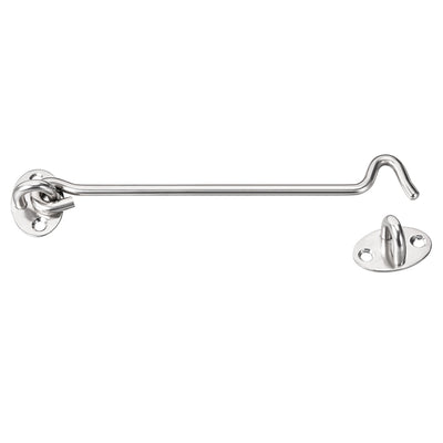 Harfington Uxcell 8" Cabin Hook Eye Latch Gate Door Swivel Window Hook Stainless Steel with Mounting Screws 1pcs