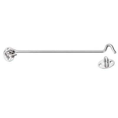 Harfington Uxcell 10" Cabin Hook Eye Latch Gate Door Swivel Window Door Hook Stainless Steel with Mounting Screws 1pcs