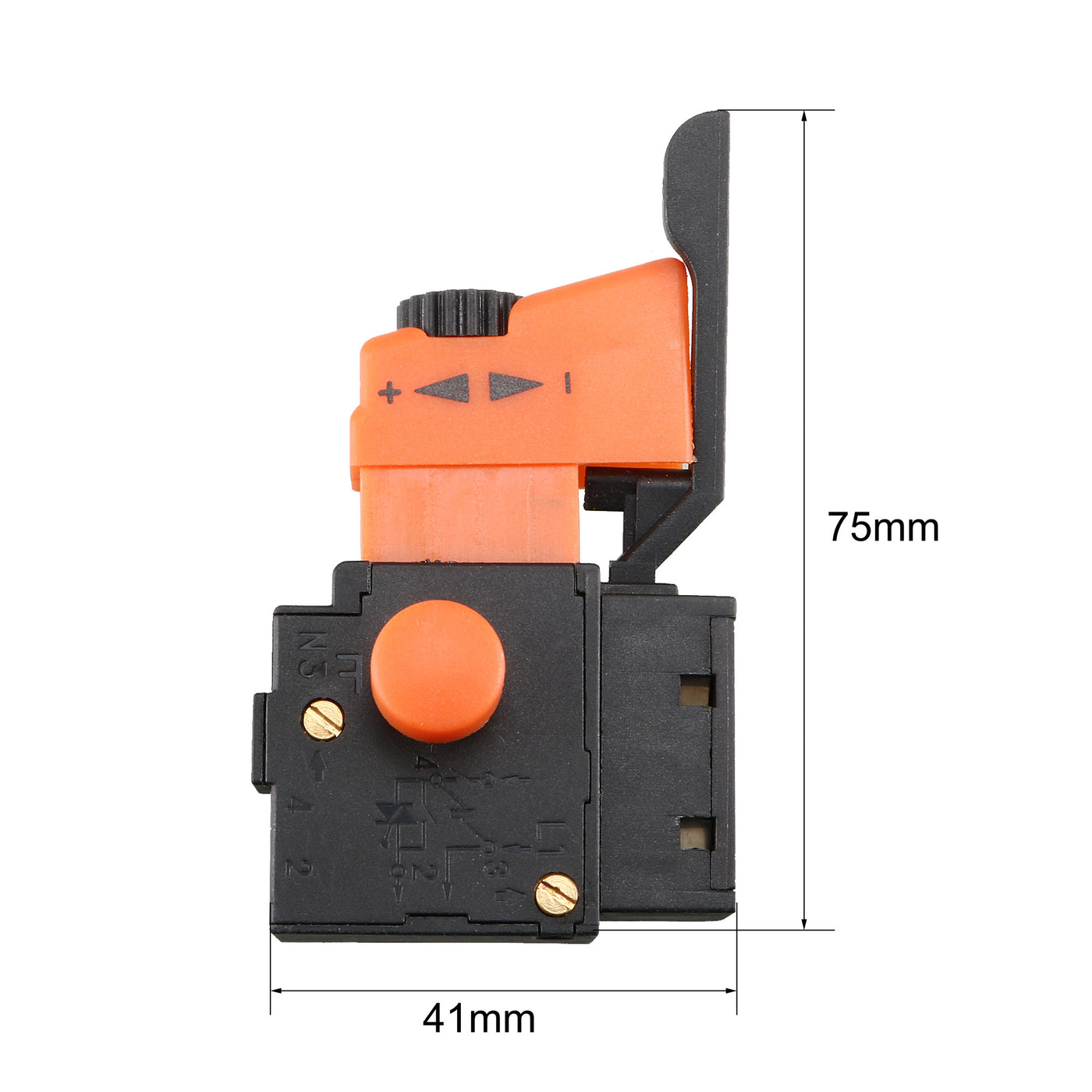 uxcell Uxcell Auslöseschalter Auslöser Elektrobohrhammer 250V-6A Drehzahlschalter Druckknopf