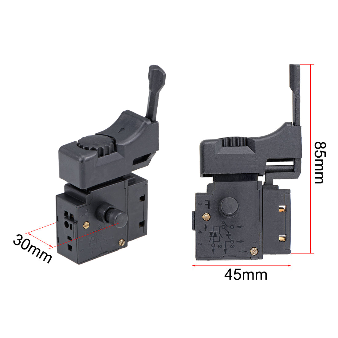 uxcell Uxcell Auslöseschalter Auslöser FA2-6/IBEK Elektro Bohrhammer 250V-6A Drehzahlschalter