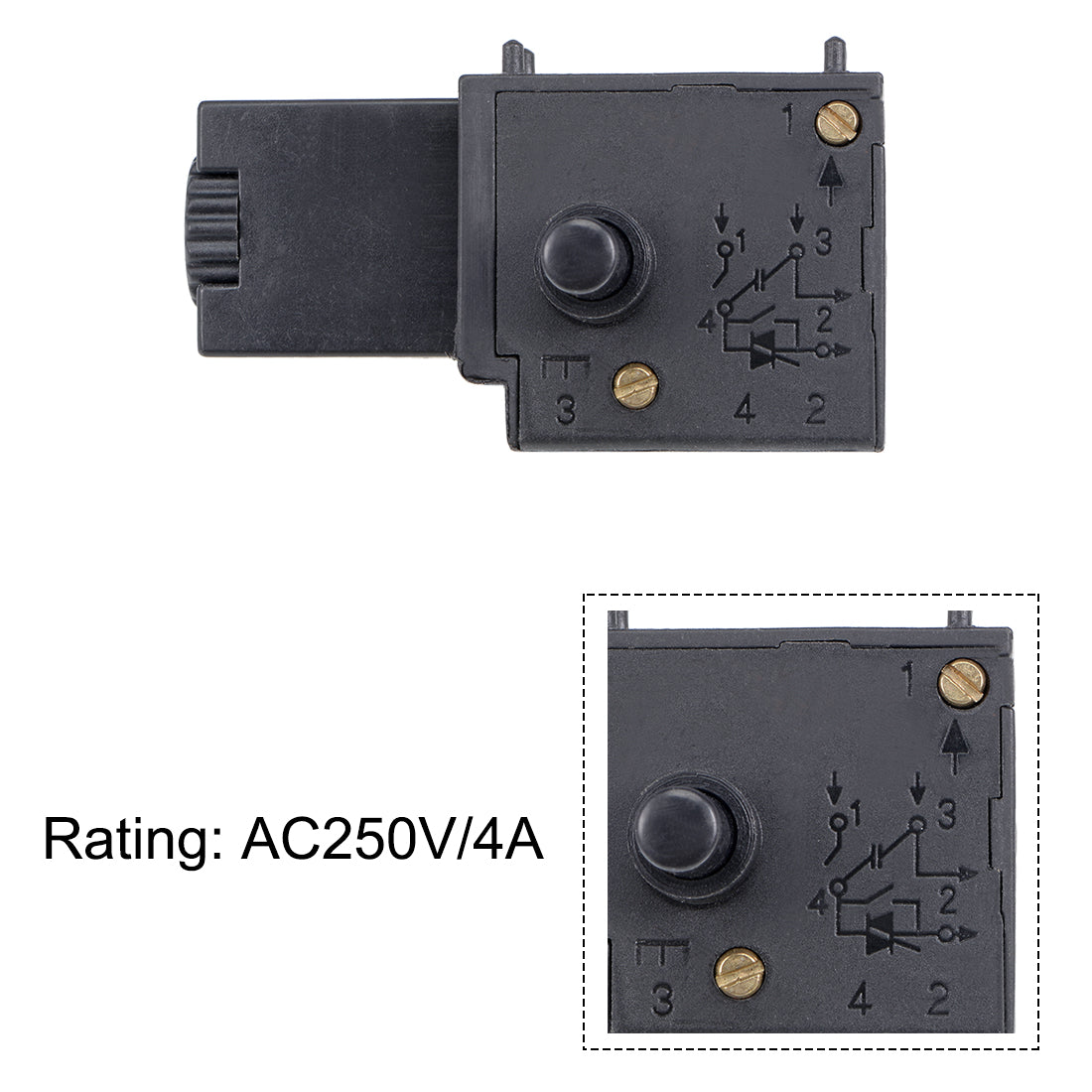 uxcell Uxcell Auslöseschalter Auslöser FA2-4/IBEK Elektrobohrhammer 250V/4A Drehzahlschalter