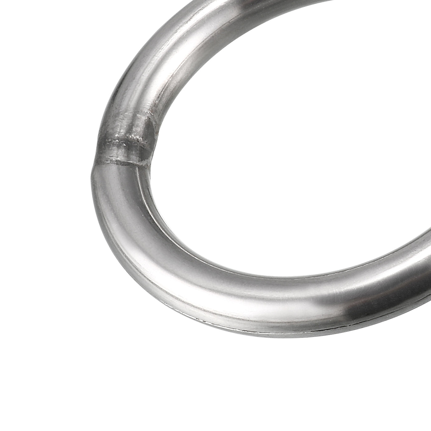 uxcell Uxcell Welded O Ring, 40 x 5mm Strapping Round Rings 201 Stainless Steel 10pcs