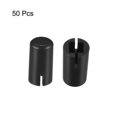 Harfington Uxcell 50Pcs Plastic 5x9mm Pushbutton Tactile Switch Caps Cover Keycaps Black for 6x6x7.3mm Tact Switch