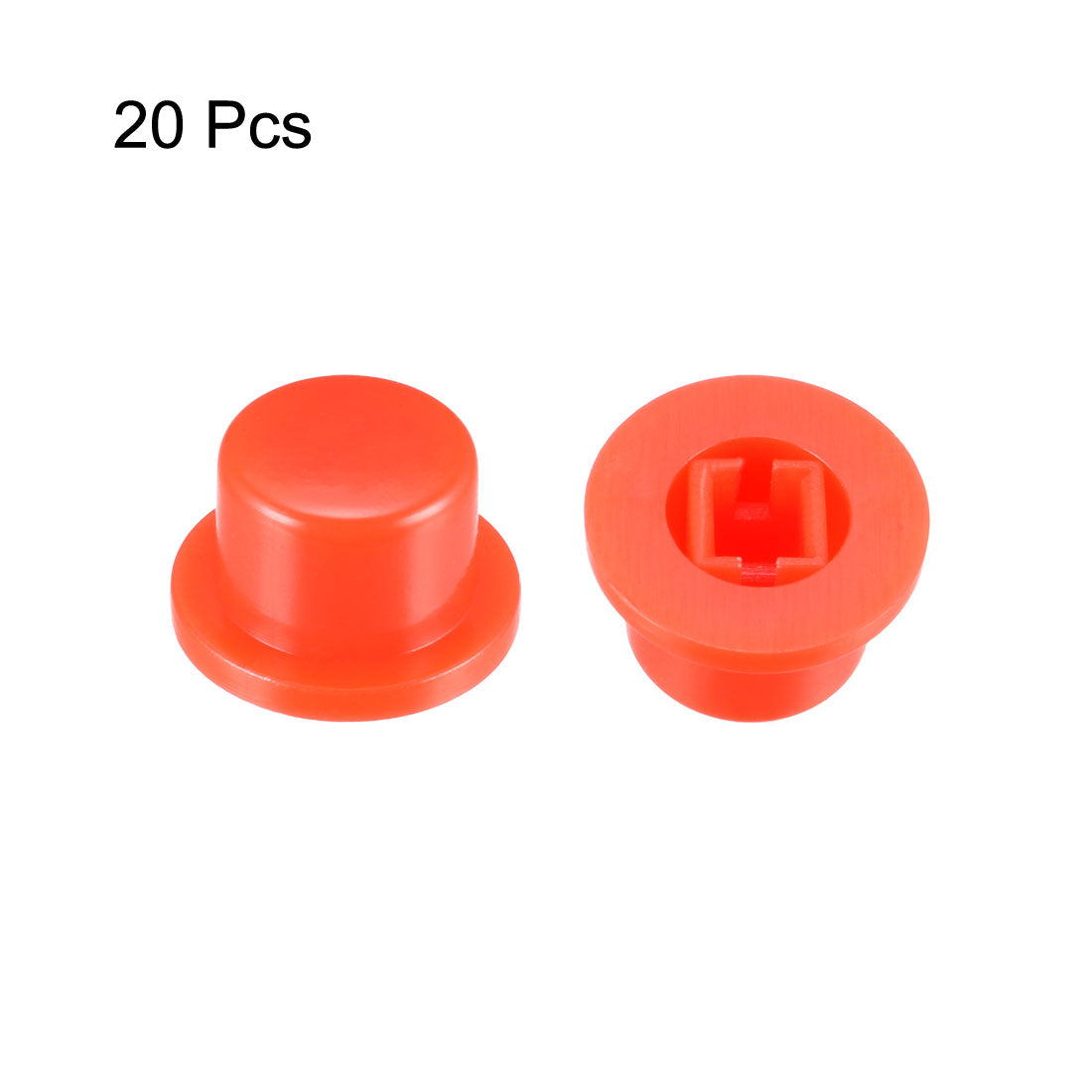 uxcell Uxcell 20Pcs Plastic 9.3x5.6mm Pushbutton Tactile Switch Caps Cover Keycaps Red for 6x6x7.3mm Tact Switch