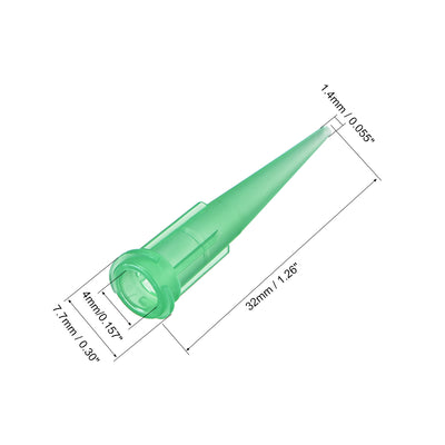 Harfington Uxcell 10Stk.Stumpfe Spitze Kunststoff Konisch Dosieren Füllnadel 18ga x 1,26 "Grün