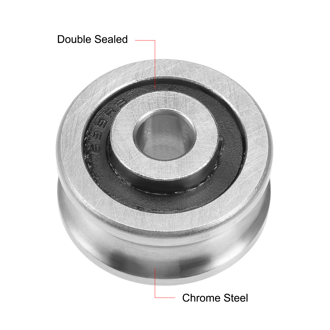 uxcell Uxcell SG20 U-Nut-Spurführungslager 6x24x11mm Riemenscheiben-Radlager für Laserschneidmaschinen