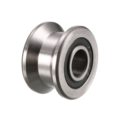 Harfington Uxcell T22 V-Groove Ball Bearing 8x22.5x13.5mm Guide Pulley Bearings for Shaft Under 12mm