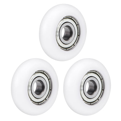 Harfington Uxcell 625ZZ Plastic Coated Ball Bearing 5x23x7mm for Door Windows Furniture Pulley 3pcs