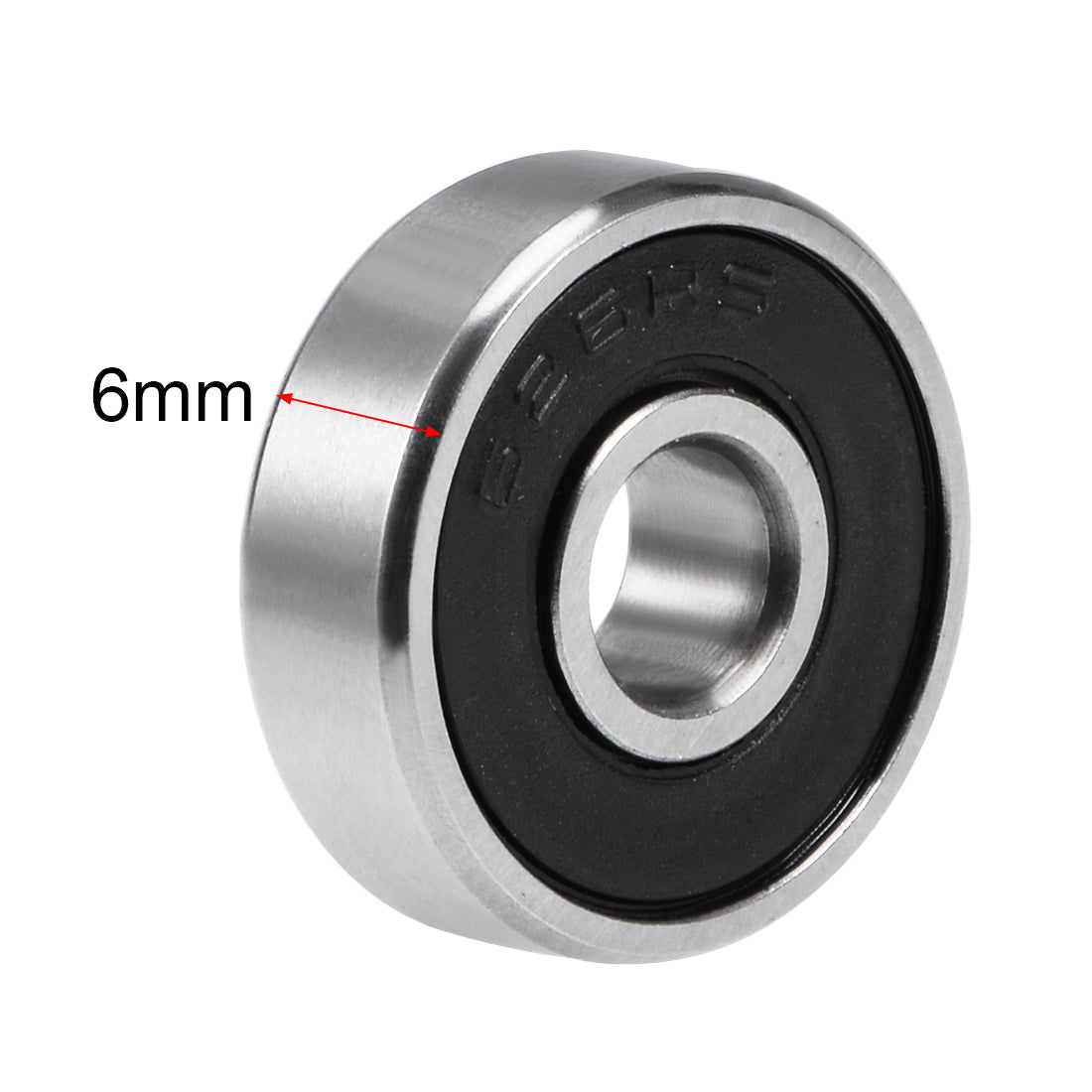 uxcell Uxcell 626-2RS Deep Groove Ball Bearing 6x19x6mm Double Sealed Chrome Steel Bearings